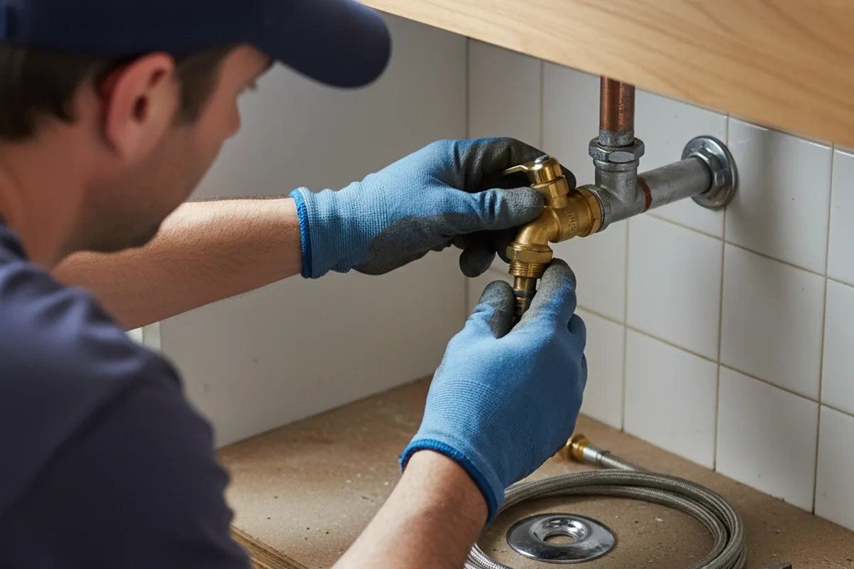 Shutoff valve and fitting work during Faucet and Fixture Repair in Saint Joseph